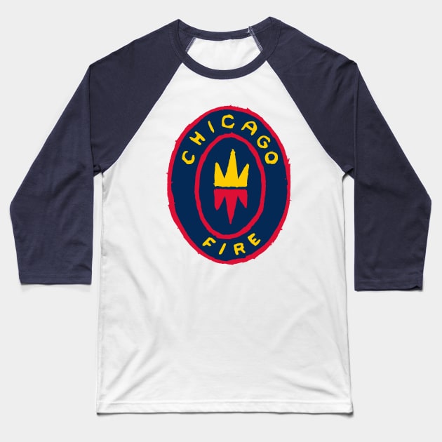 Chicago Fireeee F.C 02 Baseball T-Shirt by Very Simple Graph